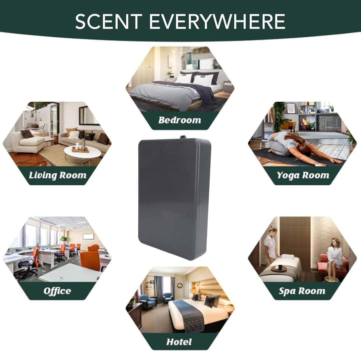 Diffuser for Essential Oils, Scent Air Machine, 500ml Aromatherapy Atomizing Diffuser, 300-500m ³ for Bedroom, Office, APP Control