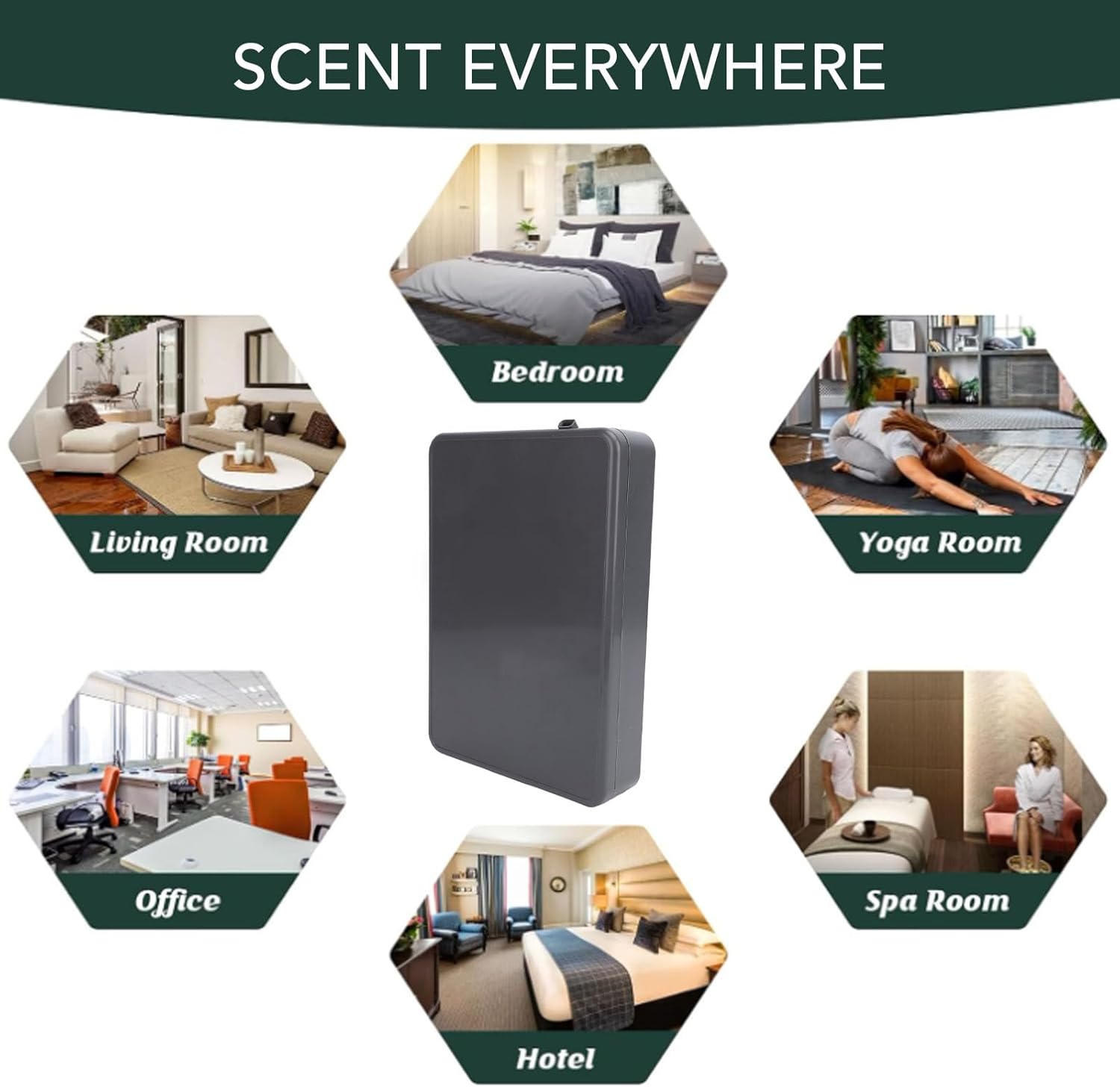 Diffuser for Essential Oils, Scent Air Machine, 500ml Aromatherapy Atomizing Diffuser, 300-500m ³ for Bedroom, Office, APP Control