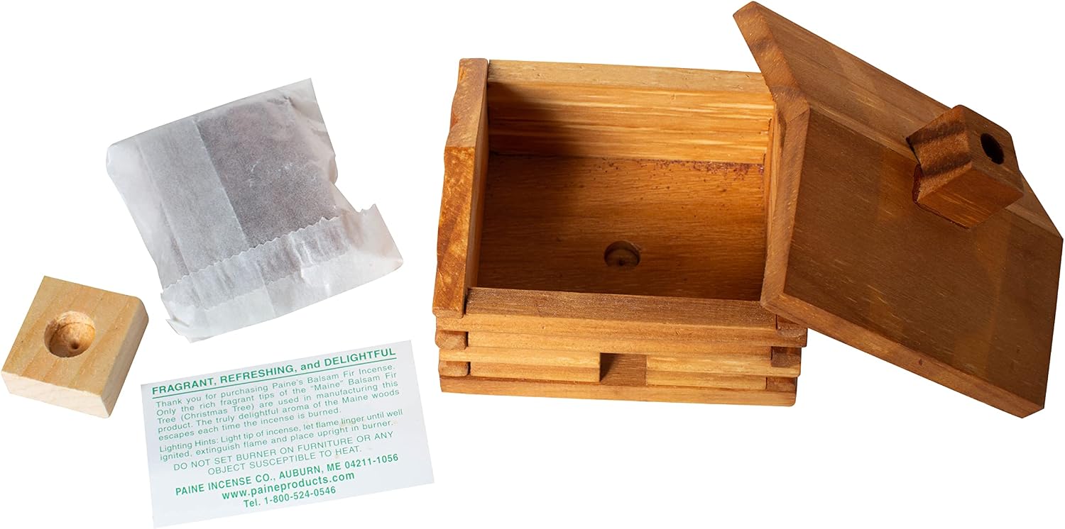 Paine's Log Cabin Incense Burner with 10 Cedar Cones