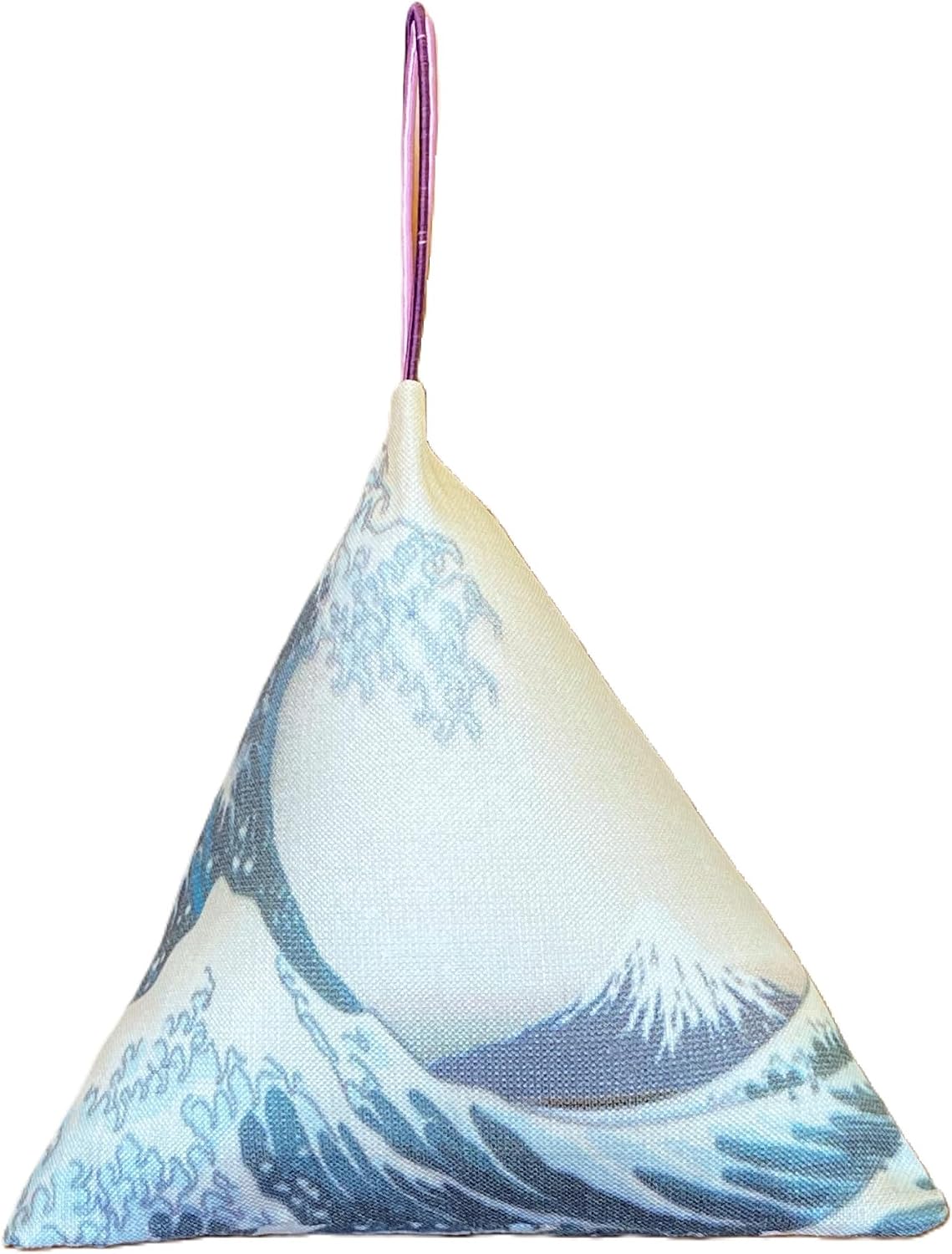 Incense Silk Sachet - Indigo Wave, Fuji - Natural Aromatic Wood - Hand-Woven Incense Bag - Fragrance for Closet and Car - Made in Japan