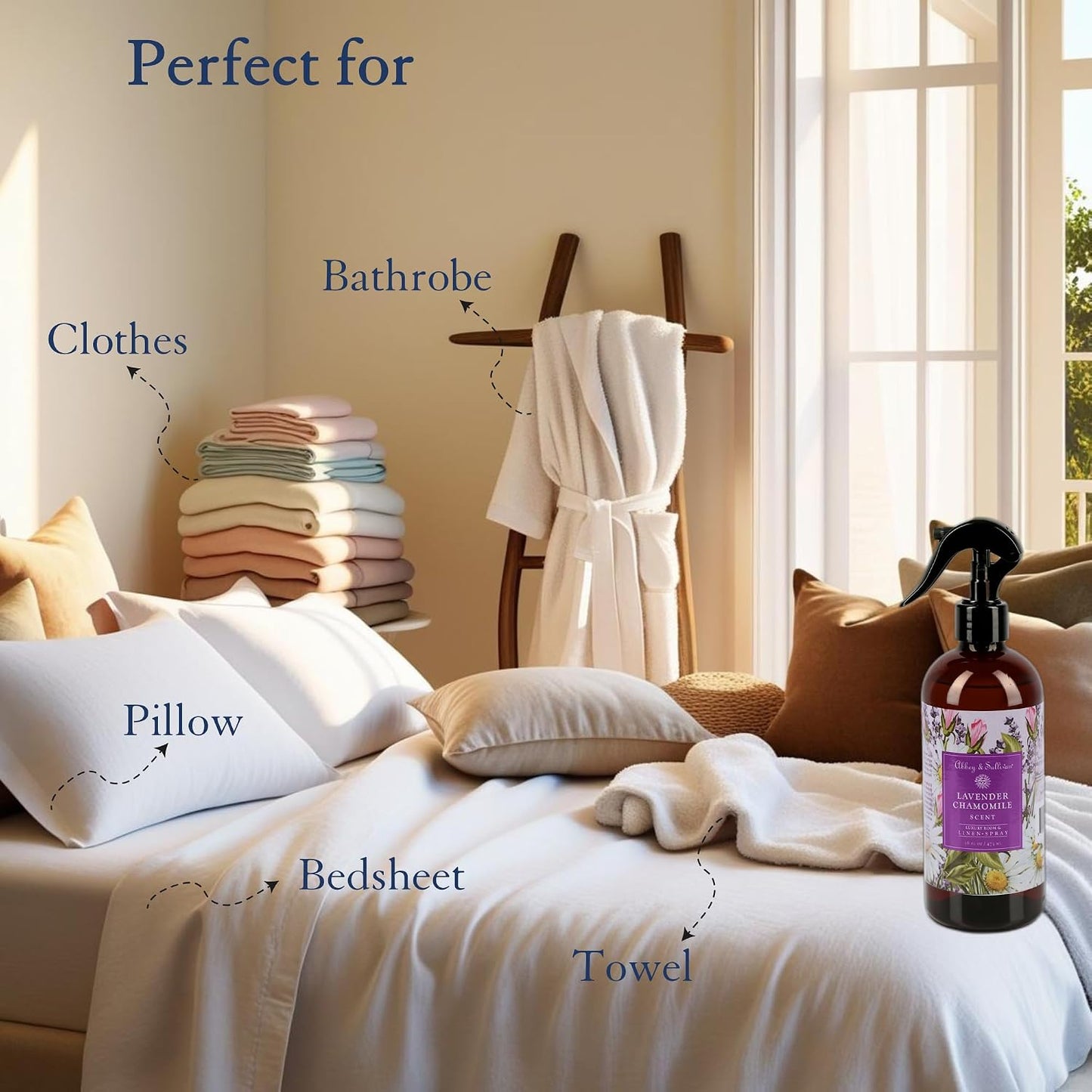 Abbey & Sullivan Linen Spray, Lavender Chamomile, 16 oz