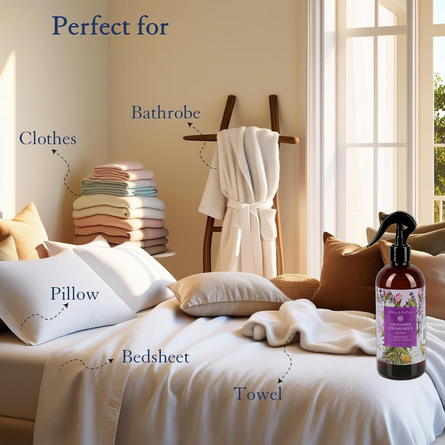Abbey & Sullivan Linen Spray, Lavender Chamomile, 16 oz