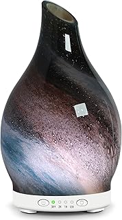 Essential Oil Diffuser 150ML Glass Aromatherapy Diffuser with 4 Timer Settings & 7 Color Changing Lights, Auto Shut-Off, Ultra Quiet Oil Diffuser for Home, Office, Yoga, Spa