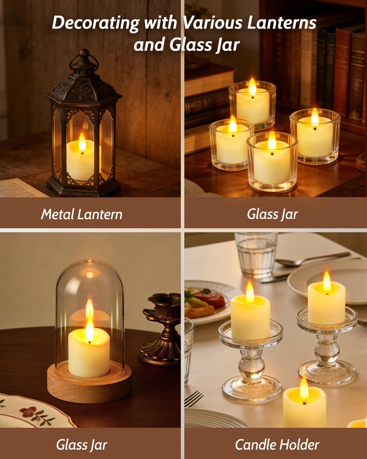 Rechargeable Flameless Candles with Remote Timer, 1.5"x2" LED Votive Fake Candles, Flickering Tea Lights Candles Battery Operated for Wedding Party Windows Table Home Decor (6 Pack)