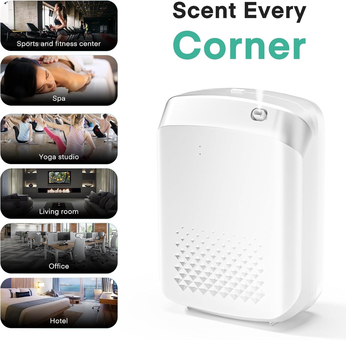 Smart Waterless Diffuser Air Machine, Scent Diffuser with Smart Cold Air Tech, 400ML Capacity and 1500 Sq Ft Coverage, Scent Dispenser for Large Room, Offices, Hotel and Spa