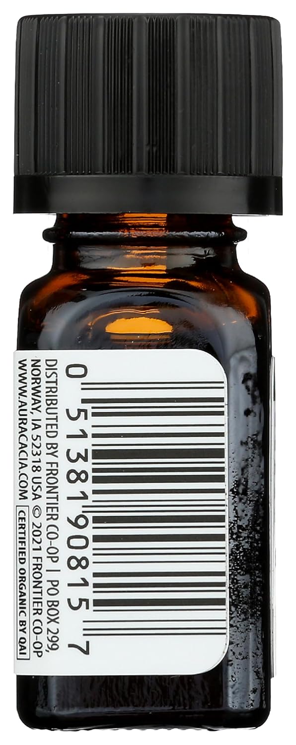 Aura Cacia Organic Lemongrass Essential Oil, GC/MS Tested for Purity, 7.4ml, 0.25 Fl Oz