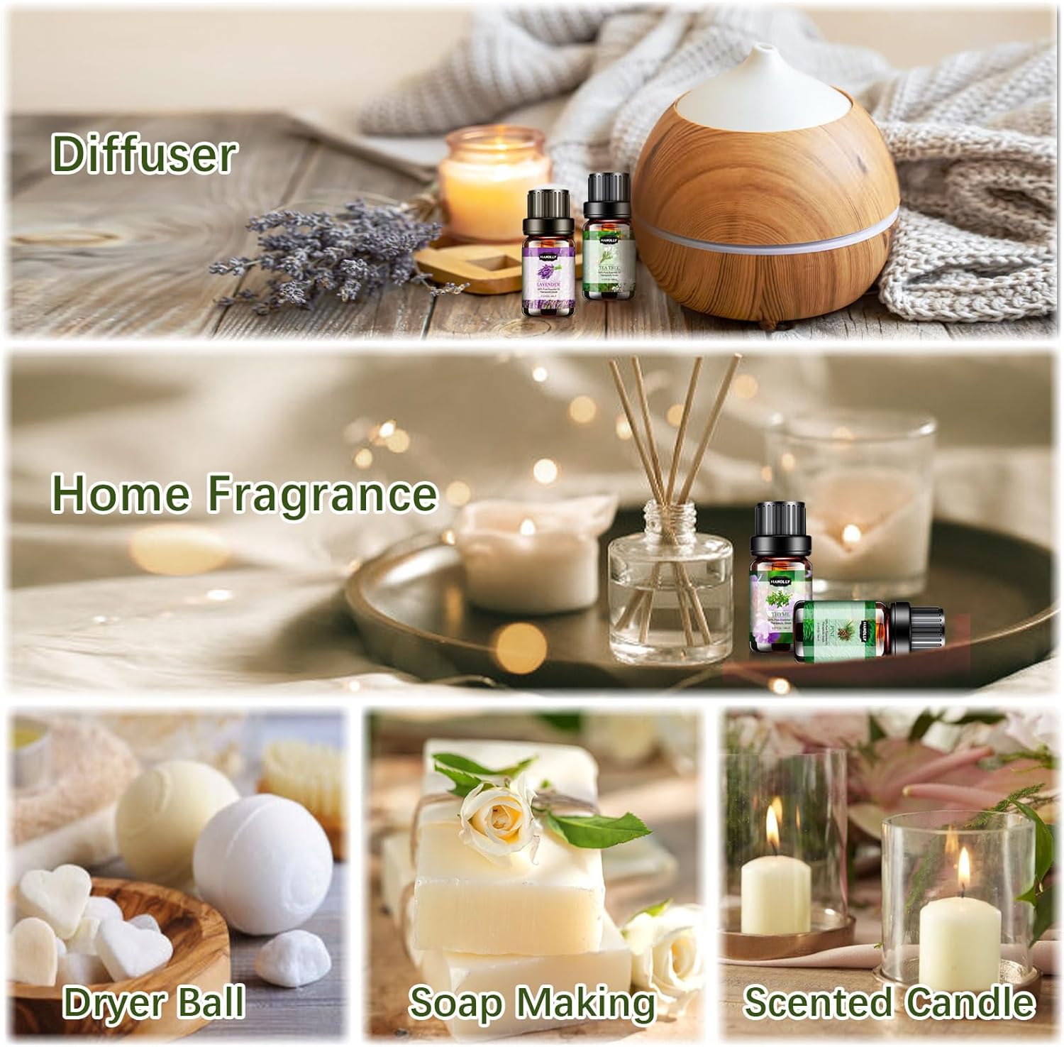 Essential Oils Set, Aromatherapy Essential Oil Kit for Diffuser, Humidifier, Massage, Skin Care (32 x 5ml) - Eucalyptus, Lavender, Tea Tree, Peppermint, Lemongrass, Frankincense, Cinnamon, Sandalwood