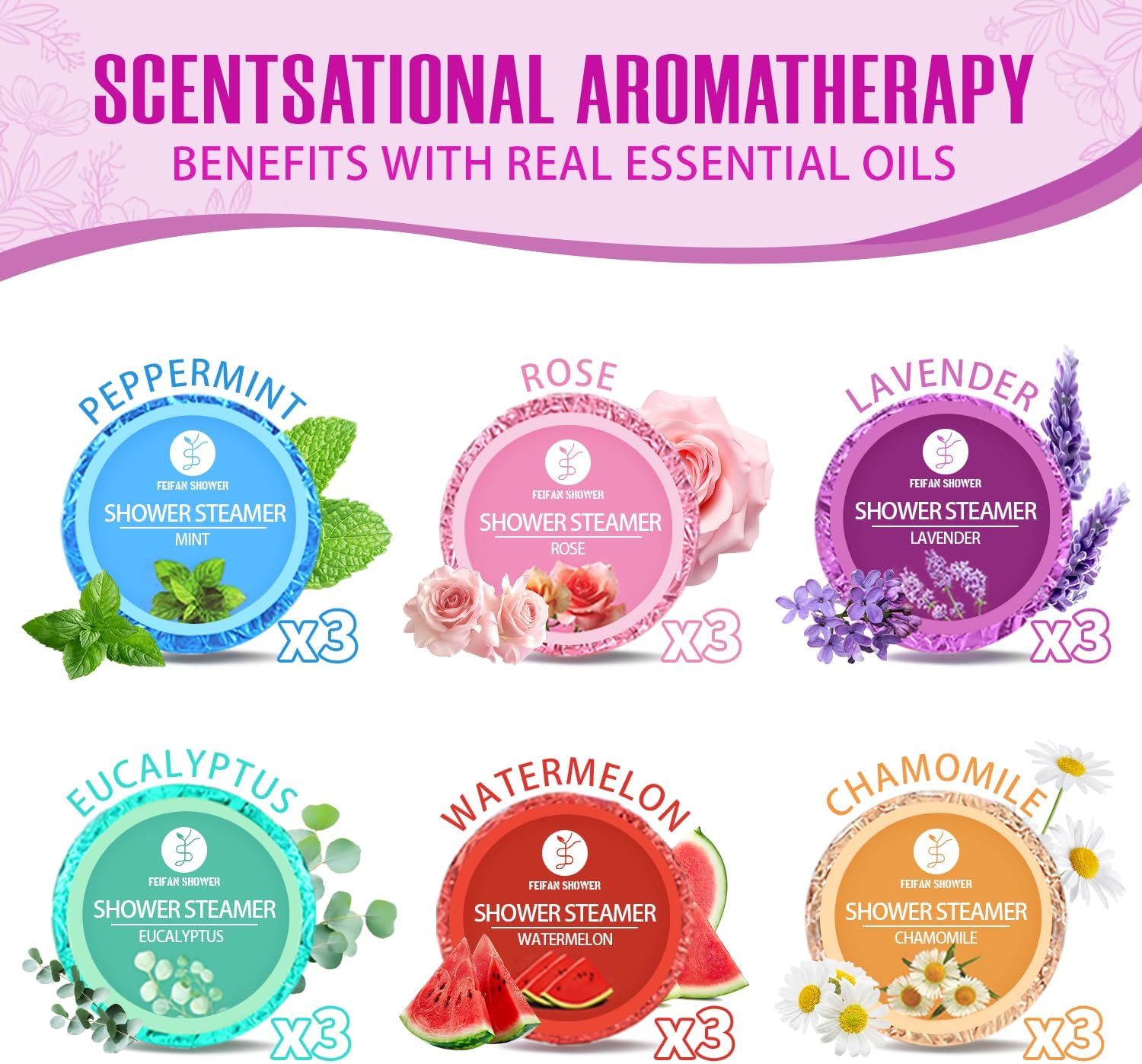 Shower Steamers Aromatherapy - 18 Pack Shower Bombs | Christmas Stocking Stuffers for Adults Women Teens White Elephant, Birthday Gifts, Organic Essential Oils Relaxation Home SPA