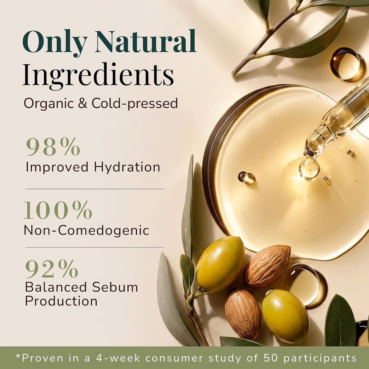 Organic Argan Oil for Hair, Face &amp; Skin, 100% Pure USDA Certified 4 Oz
