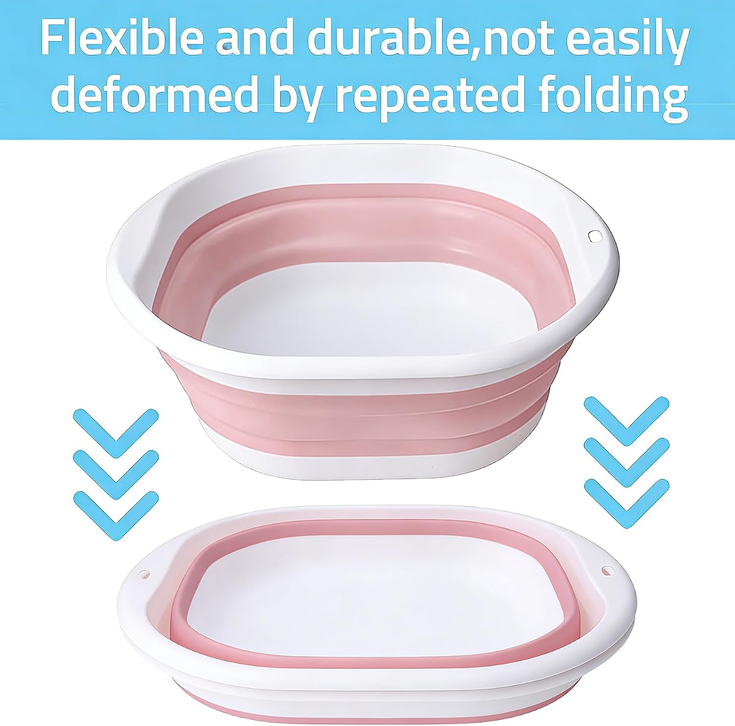 Portable Pool Foot Bath,Collapsible Pool Foot Wash Basin Tub,Foot Bath Basin for Above Ground Swimming Pools Accessories (Pink Baths)