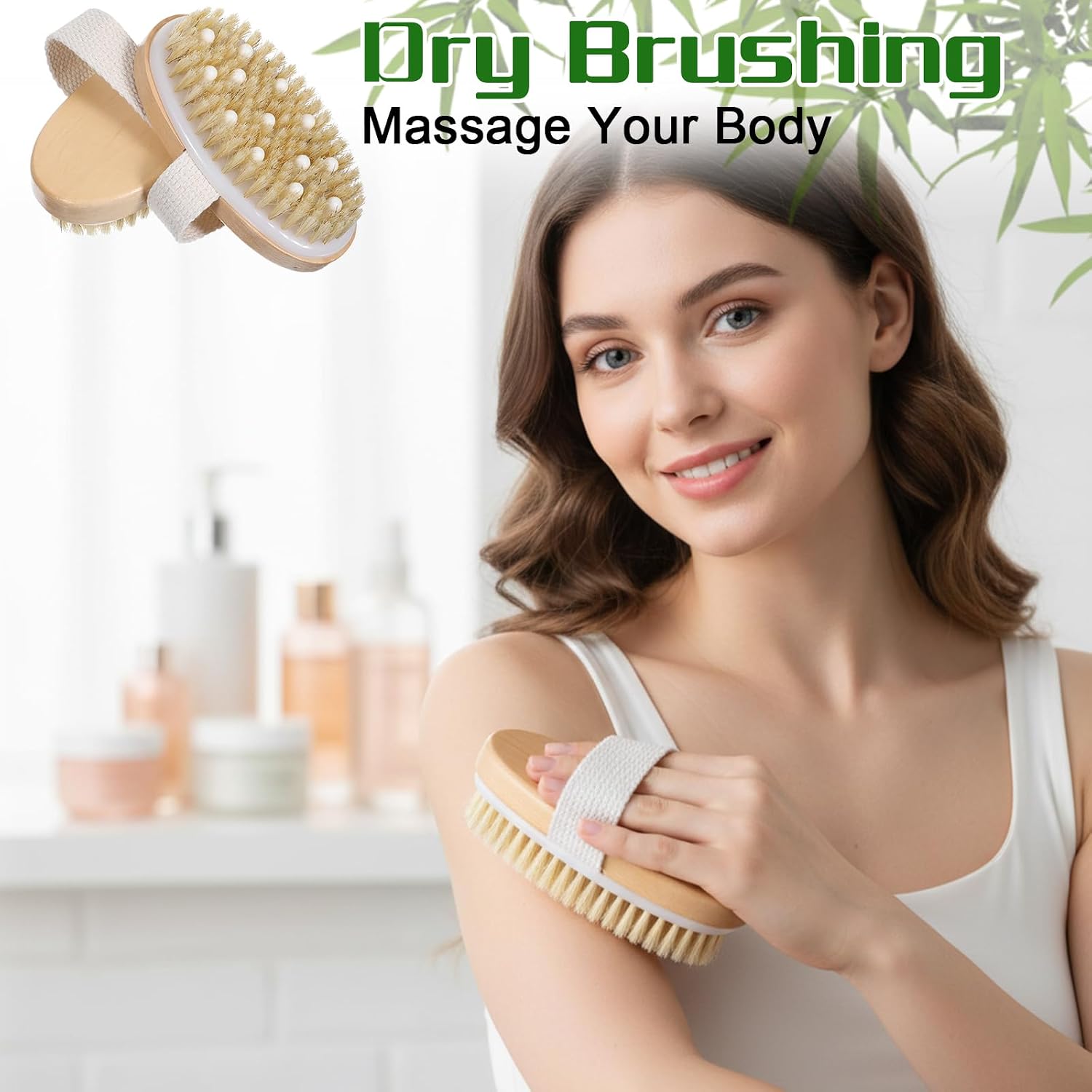 12 Pcs Dry Brushing Body Brush Exfoliating Brush with Massage Nodule Dry Skin Body Scrubber for Shower Bath Back Circulation Improvement Dead Skin Remove Beauty Exfoliator
