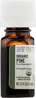 Aura Cacia Organic Pine Essential Oil, 0.25 FZ