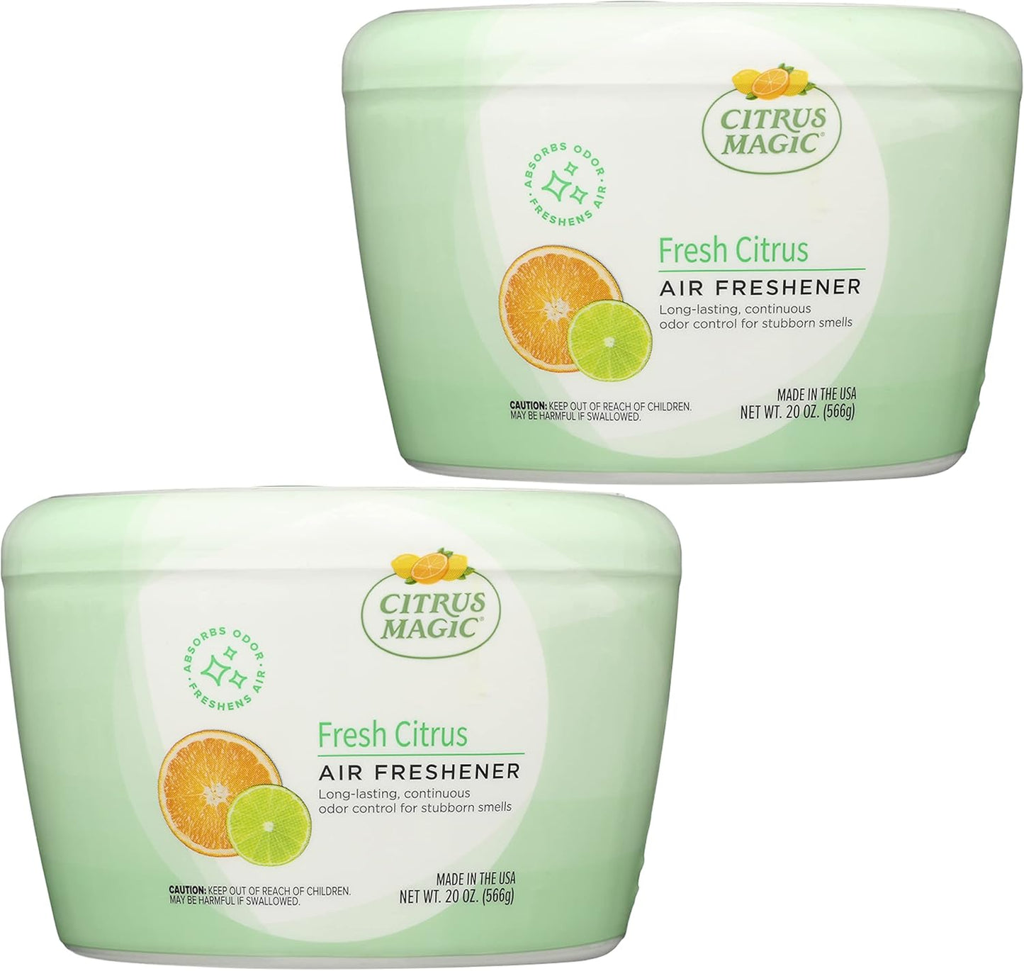 Citrus Magic Odor Absorbing Solid Air Freshener, Fresh Citrus, 20-Ounce, Pack of 2