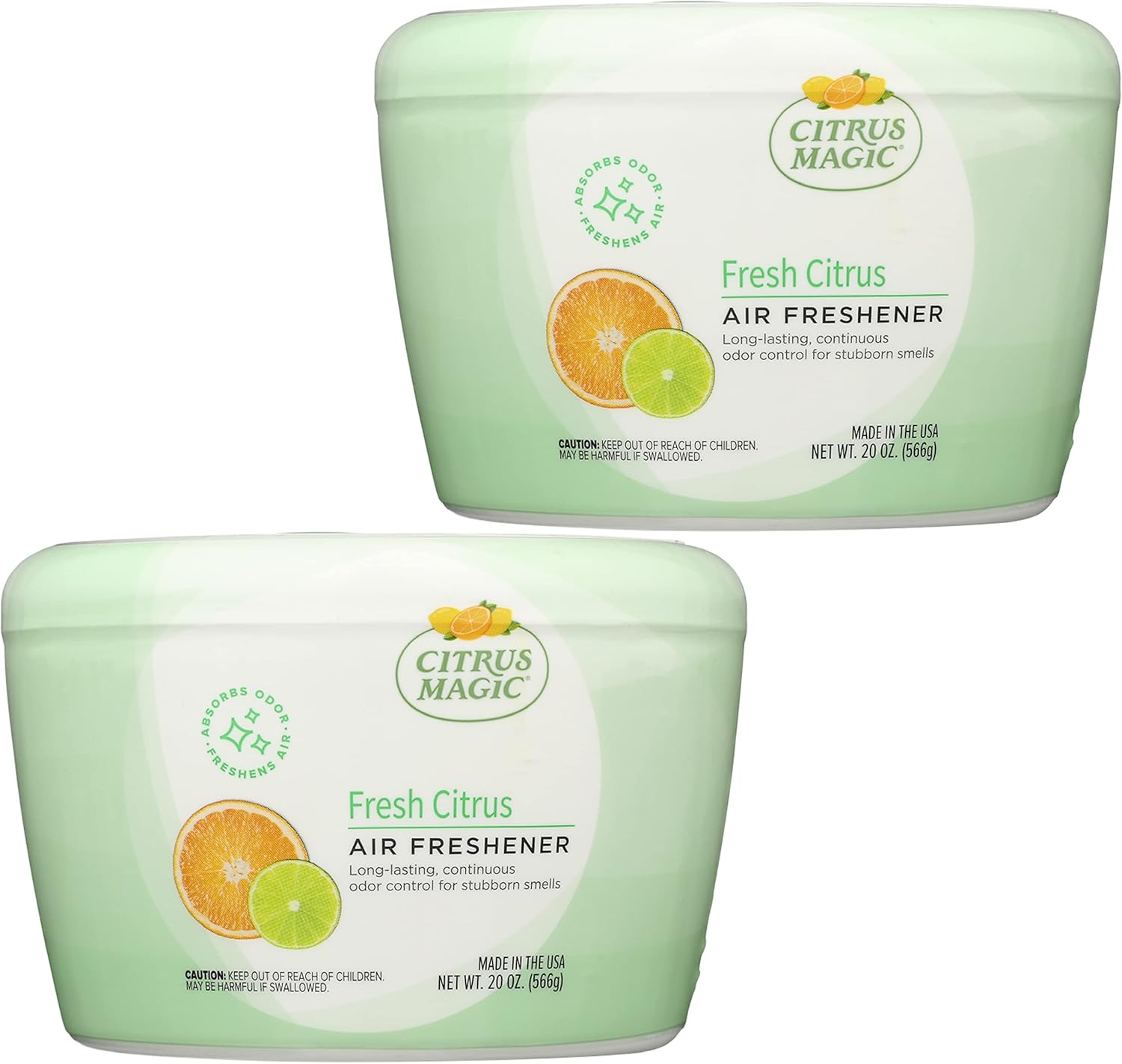 Citrus Magic Odor Absorbing Solid Air Freshener, Fresh Citrus, 20-Ounce, Pack of 2