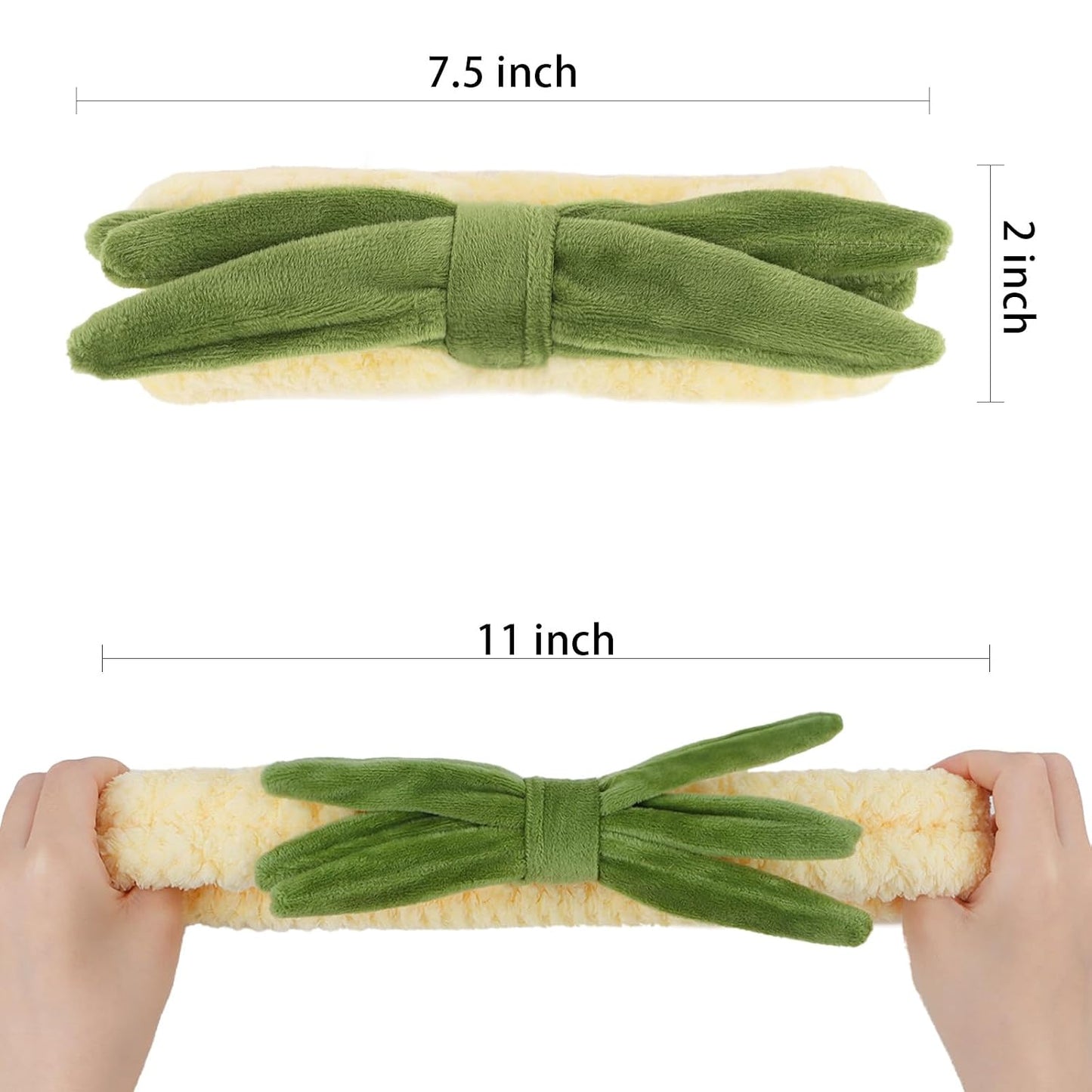 YISSION 2 PCS Fruit Headbands No Slip Spa Head Band for Face Wash Makeup Skincare Facial Headband Elastic Strawberry Pineapple Hair Band Microfiber Headbands for Women Girls