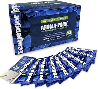 EcoVenger Pest Control Aroma Sachets 12-PK, Sachet Bags for Natural Insect Repellent, Moths, Mosquitoes, Roaches, Centipede, Spiders, Mice, Peppermint/Cedar/Lemongrass, 100% Natural, Child & Pet Safe