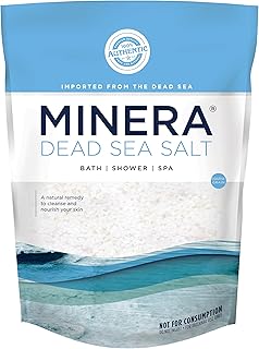 Minera Coarse Grain Dead Sea Salt for Bath & Soaking – 5 lbs, Fast-Dissolving, 100% Pure & Natural, Unscented, Skin-Nourishing Sea Salt