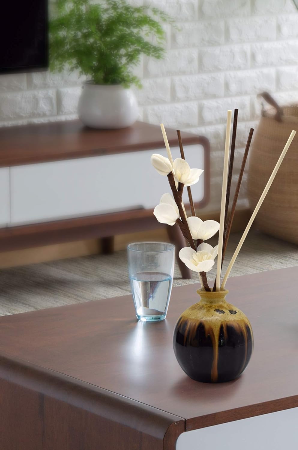 20-Pack Fiber Diffuser Reeds, 8-Inch Premium Replacement Sticks for Essential Oil Reed Diffusers, High-Absorbent Eco-Friendly Reed Diffuser Sticks for Home Fragrance(White)