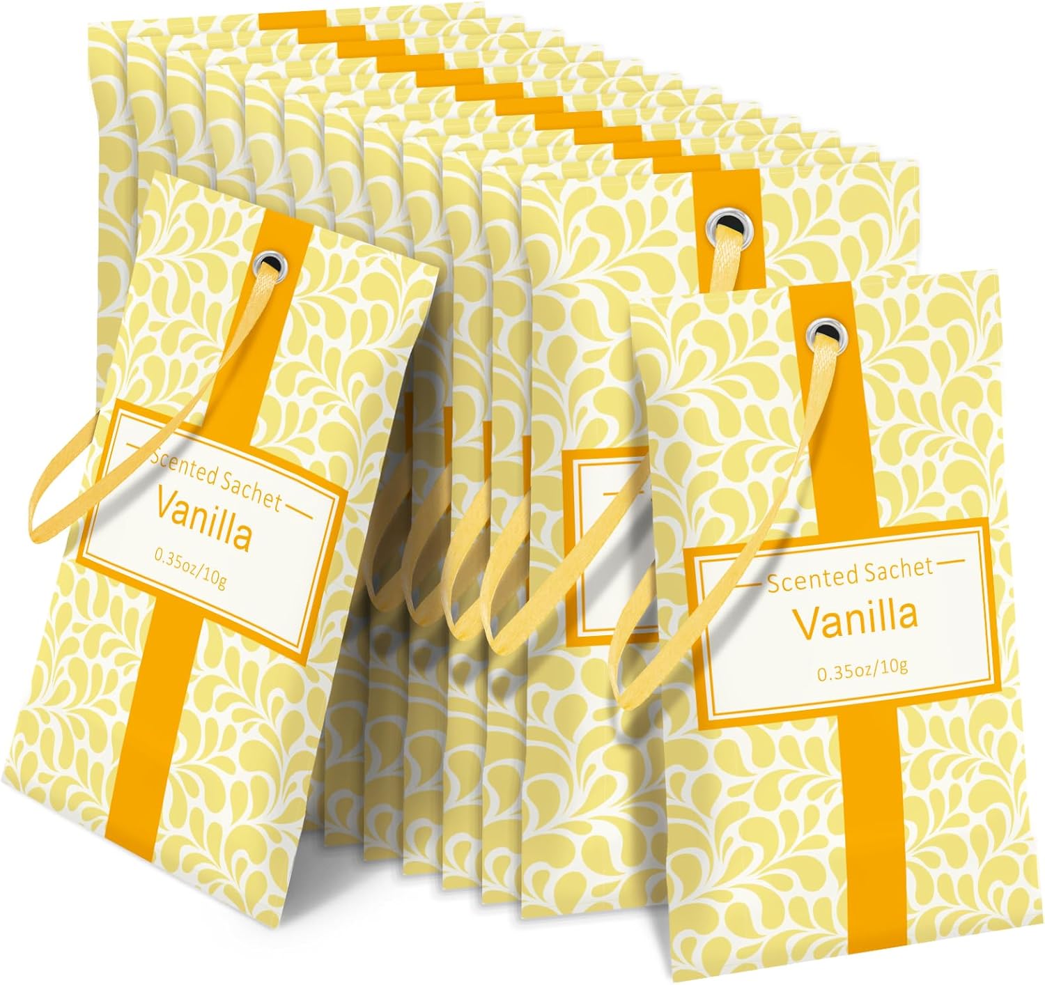 STRN Scented Sachets for Drawer and Closet, Vanilla Scented Long-Lasting Sachets, 14 Packs for Home Fragrance, Small Space Air Freshener for Wardrobes