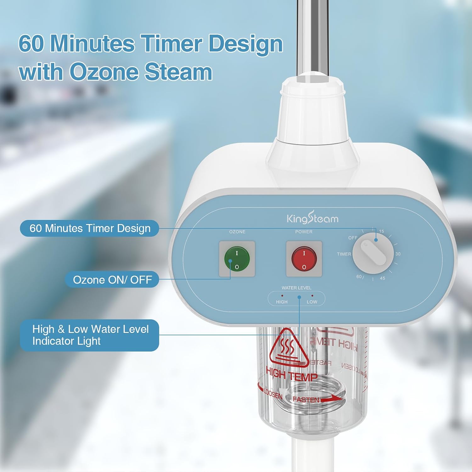 Professional Nano Ionic Facial Steamer with Ozone – 700ml Large Capacity Stand Facial Steamer