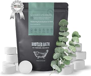 Shower Steamers, Aromatherapy Shower Bomb 15 Pack, Eucalyptus, Great Gift, All Natural, 100% Pure Essential Oil, for Men and Women, Made in USA