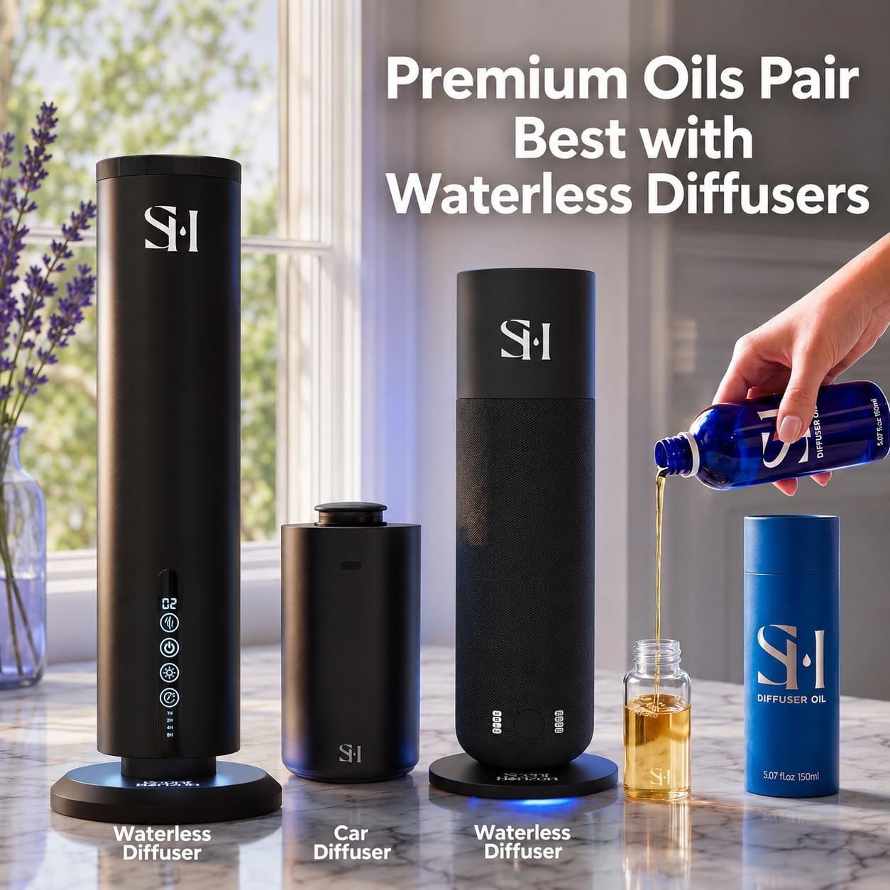 Inspired by 6-Star Hotel Monaco MC01 Hotel Scent Diffuser Oil | 5.07 Fl oz (150 ml) - Waterless Diffuser Oil Refill & Highly Concentrated Fragrance Oil, Diffuser Oil Scents, Hotel Oil Diffuser