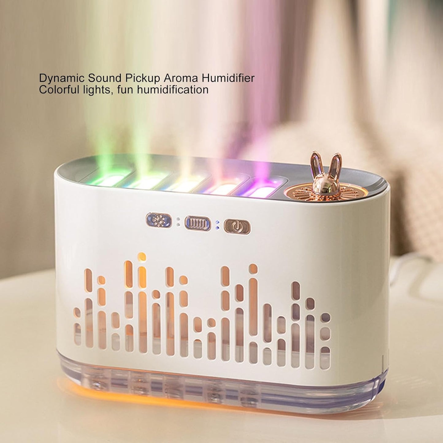 ​Flame Essential Oil Diffuser, 700ml RGB Color Changing Music Sync Air Diffuser Cool Mist Humidifier Super Quiet Auto Shut Off Diffuser with 2 Mist Modes for Large Room