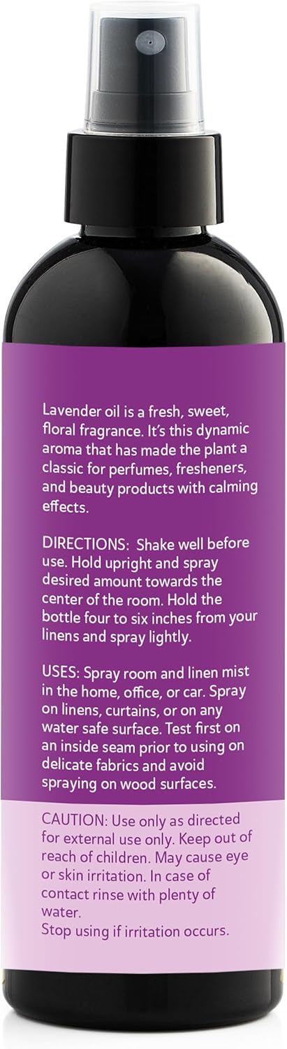 Aromasong 100% Natural Lavender Spray | 2-Pack | for Relaxing - Room & Linen Spray for Sleeping - Calming Essential Oil for Pillows and Sheets 4 Fl Oz.