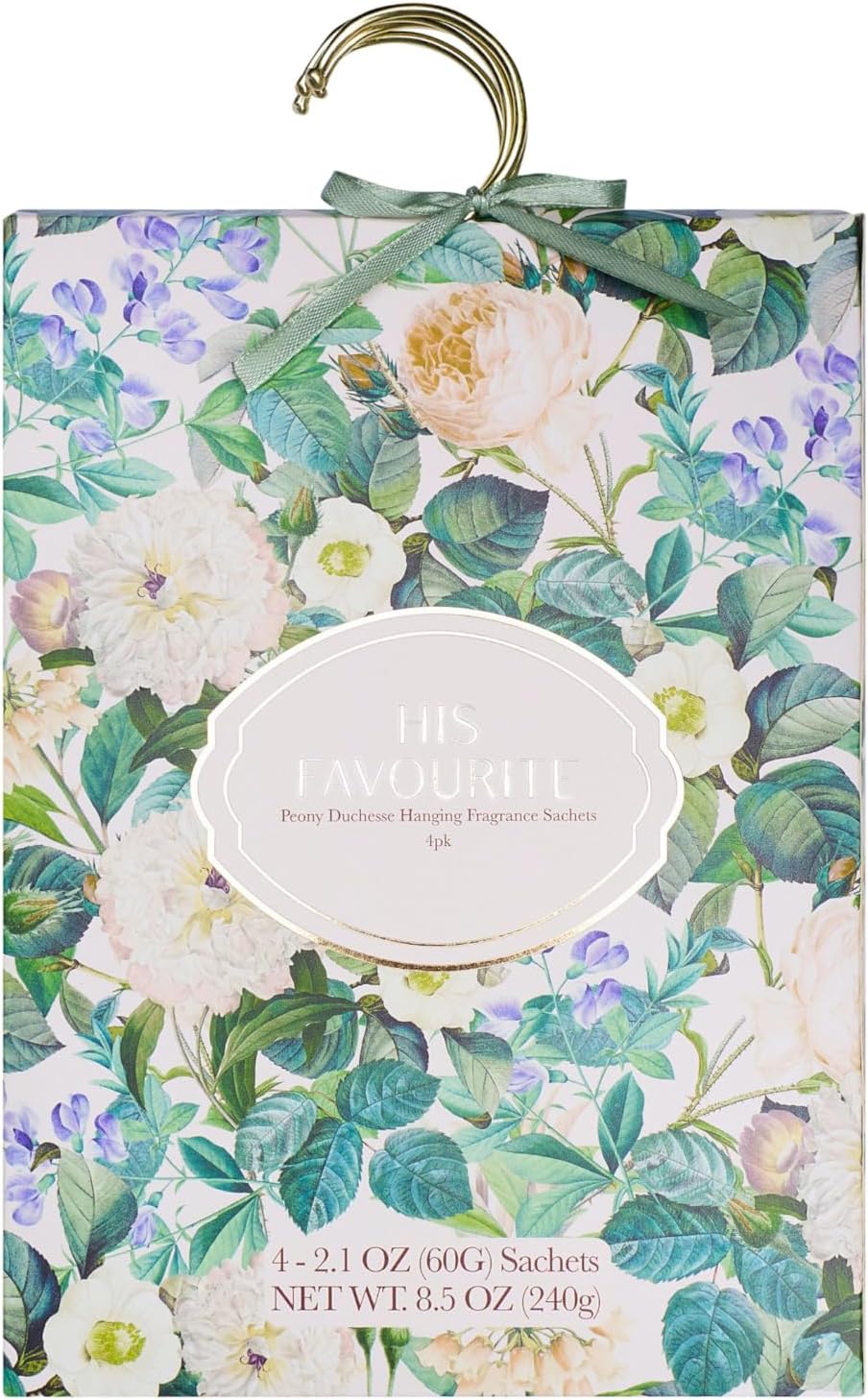 Scented Sachets for Closets, Peony Duchess Hanging Closet Air Freshener Pack of 4 Scent sachets