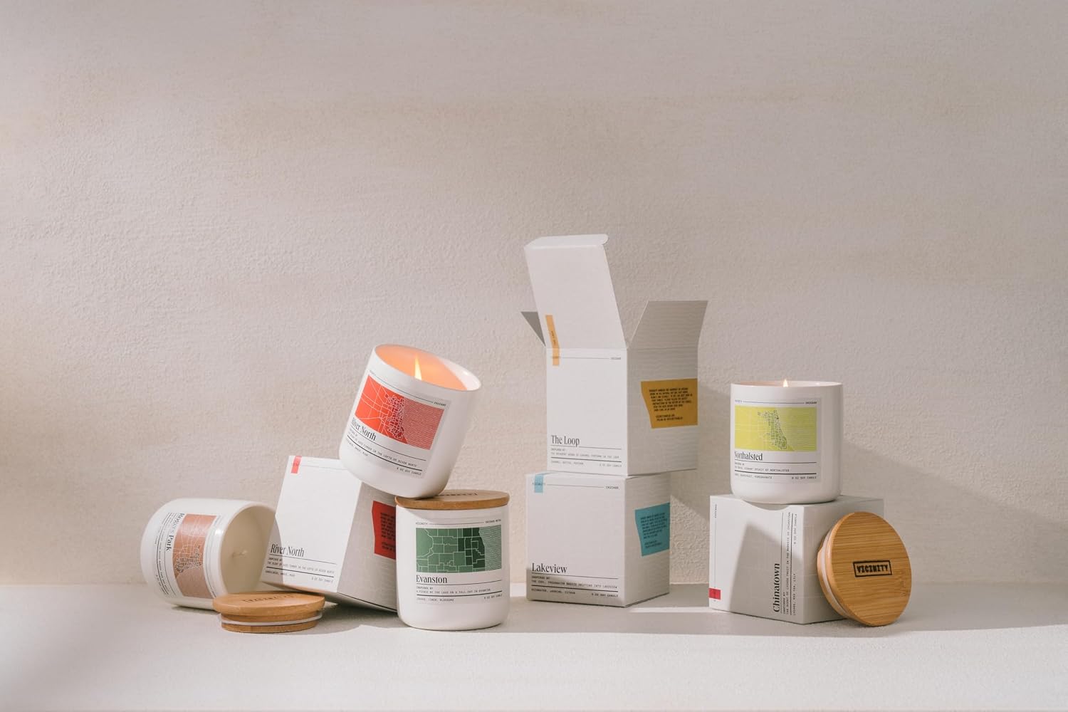 Vicinity South Loop, Hand-Poured Soy Candle | Cedarwood, Leather & Oud | 9 oz, 45-50 Hour Burn | Gift Ready | Woman-Owned