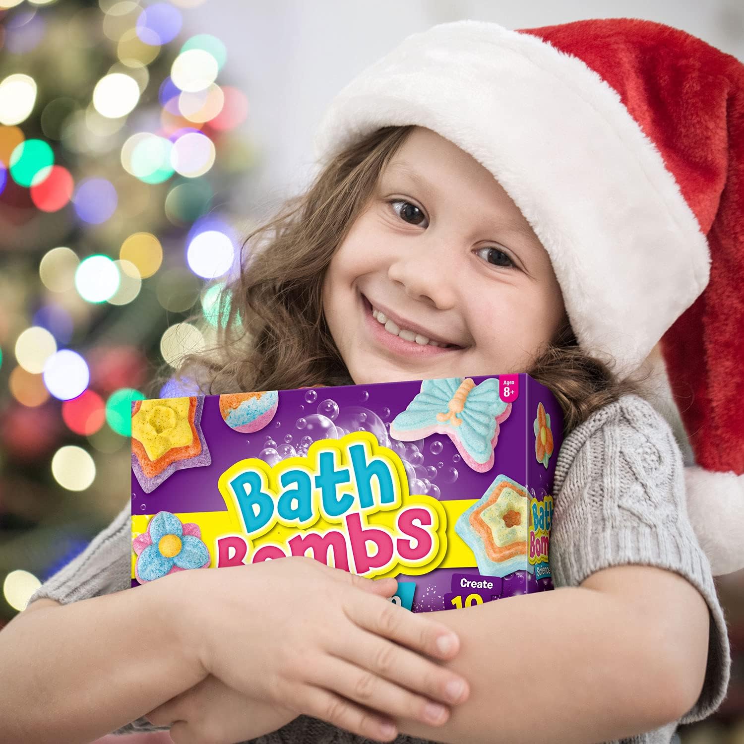 Bath Bombs Science Lab - Create 10 Baths Bombs, Bath Toys for Kids - Great Gifts for Girls Age 8-12, Crafts Kit for Girls, Spa Kit for Girl