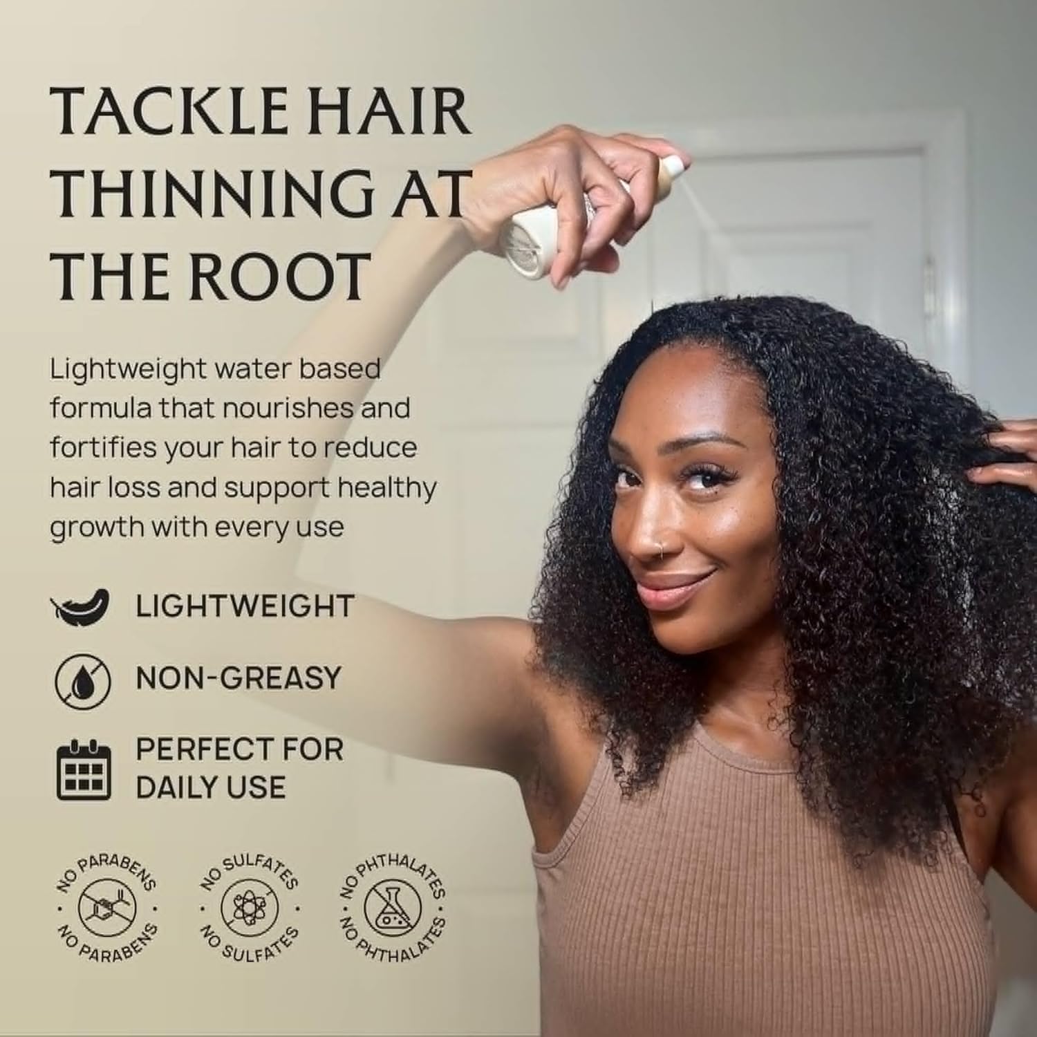 Lebanta Hair Growth Oil Spray - 100% Pure Ingredients For Non Greasy, Thicker & Stronger Hair - Organic Batana, Castor, Biotin, Saw Palmetto, and Rosemary Oil Gifts Women Scalp (4.1 Fl Oz (Pack of 1))