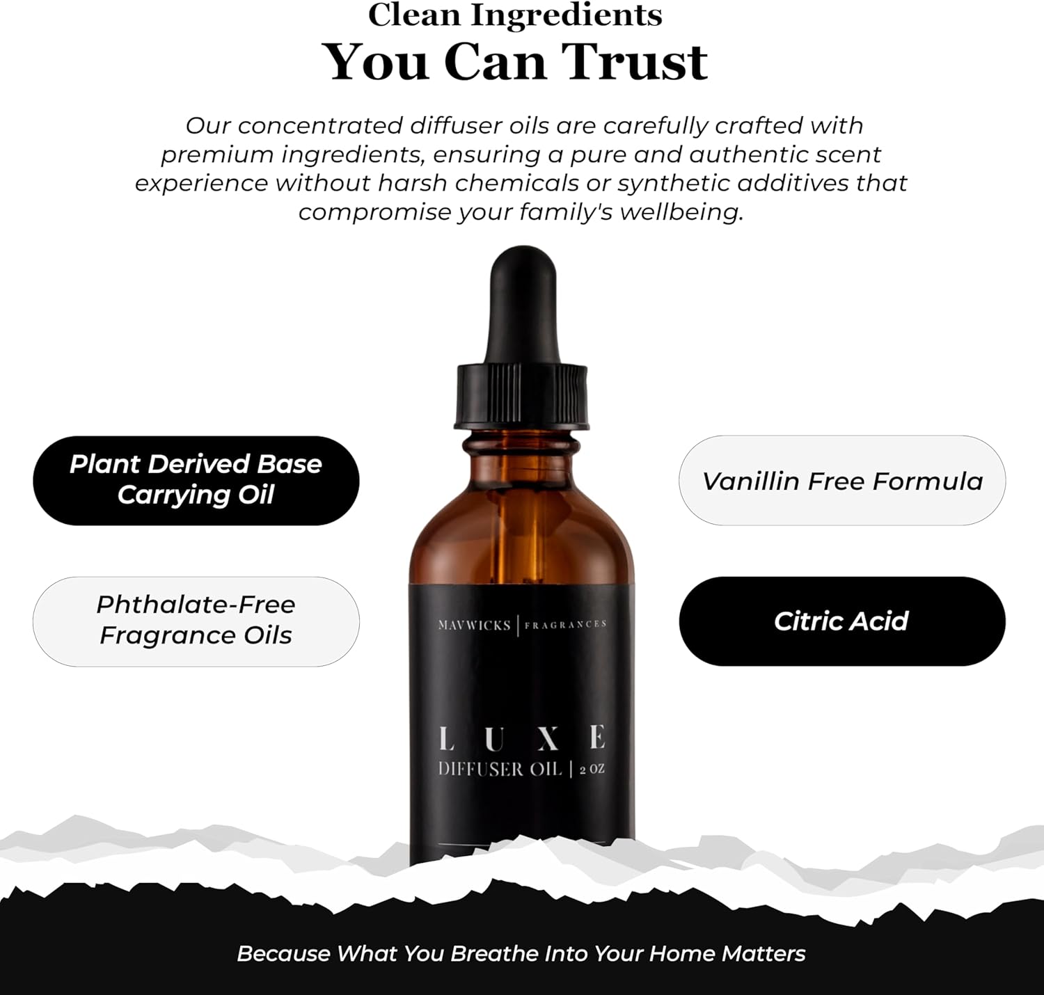 Mavwicks Fragrances Diffuser Oil (Luxe) – 2oz Premium Essential Oil Blend for Aromatherapy Diffusers, Long-Lasting Luxury Home Fragrance for Living Room, Bedroom, Office, Bathroom & Hotel