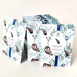 Ocean Breeze Scented Sachets - 12 Pack, Long-Lasting Home Fragrance Sachet Bags, Large Fresh-Scented Envelope Packets, Fragrant Sachets for Drawers and Closets
