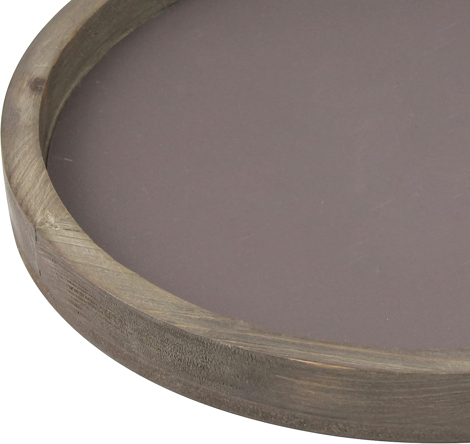 Stonebriar Large 11.8" Decorative Rustic Farmhouse Worn Natural Wood and Metal Tray