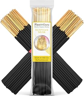 Egyptian Musk Exotic Incense Sticks 7 Inch - Bulk 1 Bundle 85 to 100 Sticks - Natural 7" Long Lasting Aroma that Burns for 30 to 45 Minutes.