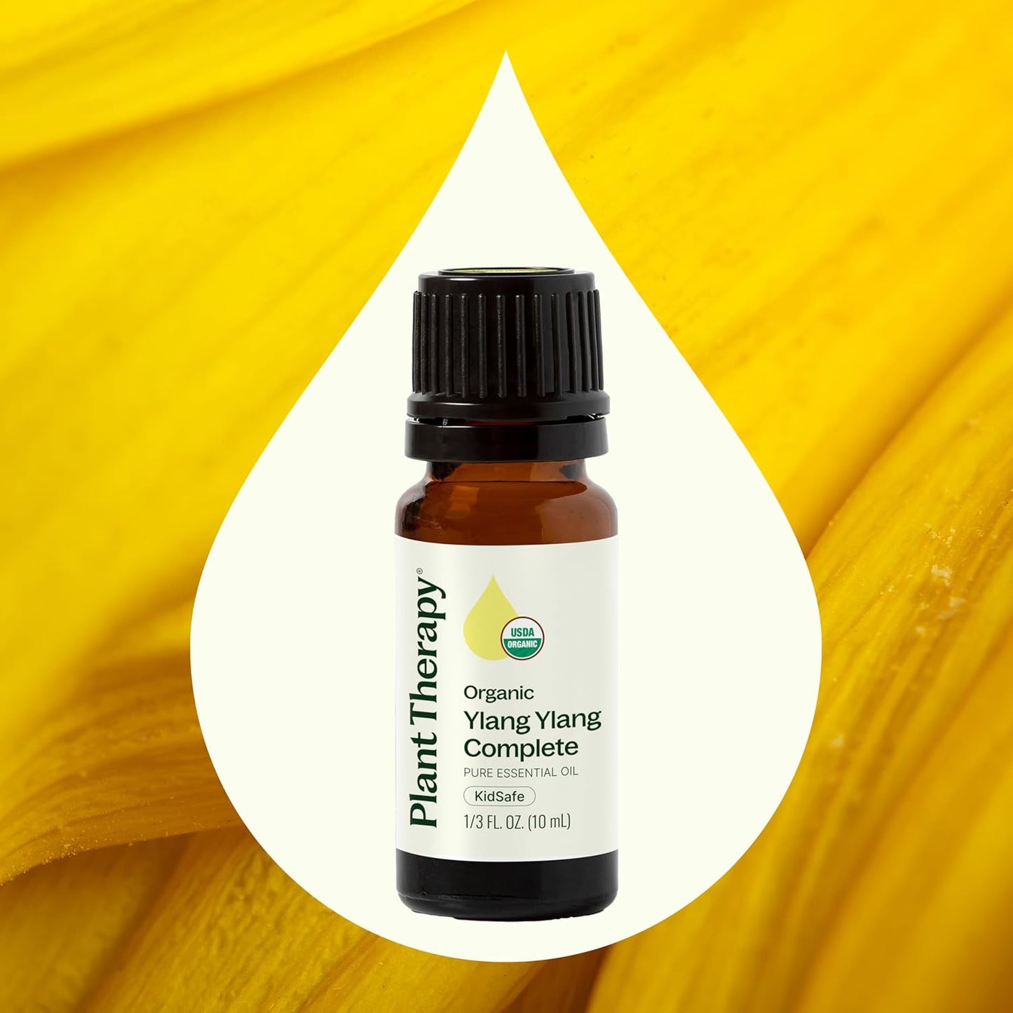 Ylang Ylang Complete Organic Essential Oil 10 mL (1/3 oz),100% Pure, USDA Certified Organic, Undiluted, Natural Aromatherapy, Romantic, Soothing Scent