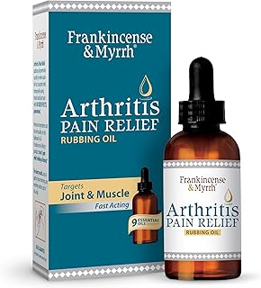Frankincense & Myrrh Arthritis Pain Relief Rubbing Oil – Arthritis Pain Reliever with Frankincense Essential Oil for Sciatica, Lower Back, Neck, Hands, Knees, Joints and Shoulders, 2 fl.oz. - 1 Pack