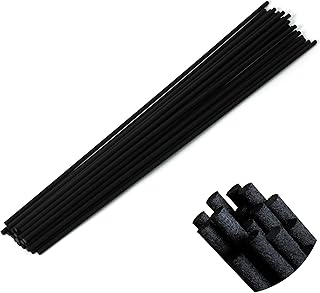 Black Fibre Reed Diffuser Sticks 20pcs 43cm x 5mm Black Fibre Reed Diffuser Sticks Thick Diffuser Reeds Sticks Diffuser Sticks for Diffuser Oils Fragrance Refill Fibre Reeds for Diffusers