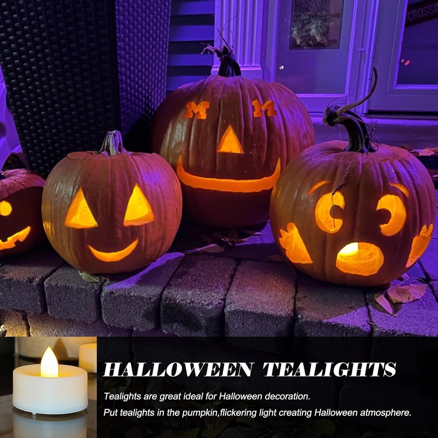 6 Pack Battery Operated Tea Lights Candles Flickering Flameless LED Lights, Long Lasting 200+ Hours Realistic Electric TeaLights Fake Plastic candles for Wedding, Centerpieces, Halloween, Christmas