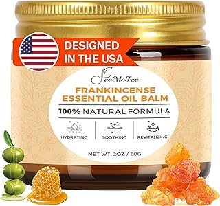 FeeMeFee Frankincense Balm 2oz, Frankincense Essential Oil with Myrrh for Soothing Relief, Muscle Relaxation, Boswellia Serrata, Olive Oil, Vitamin E, Moisturizer for Dry, Cracked Skin