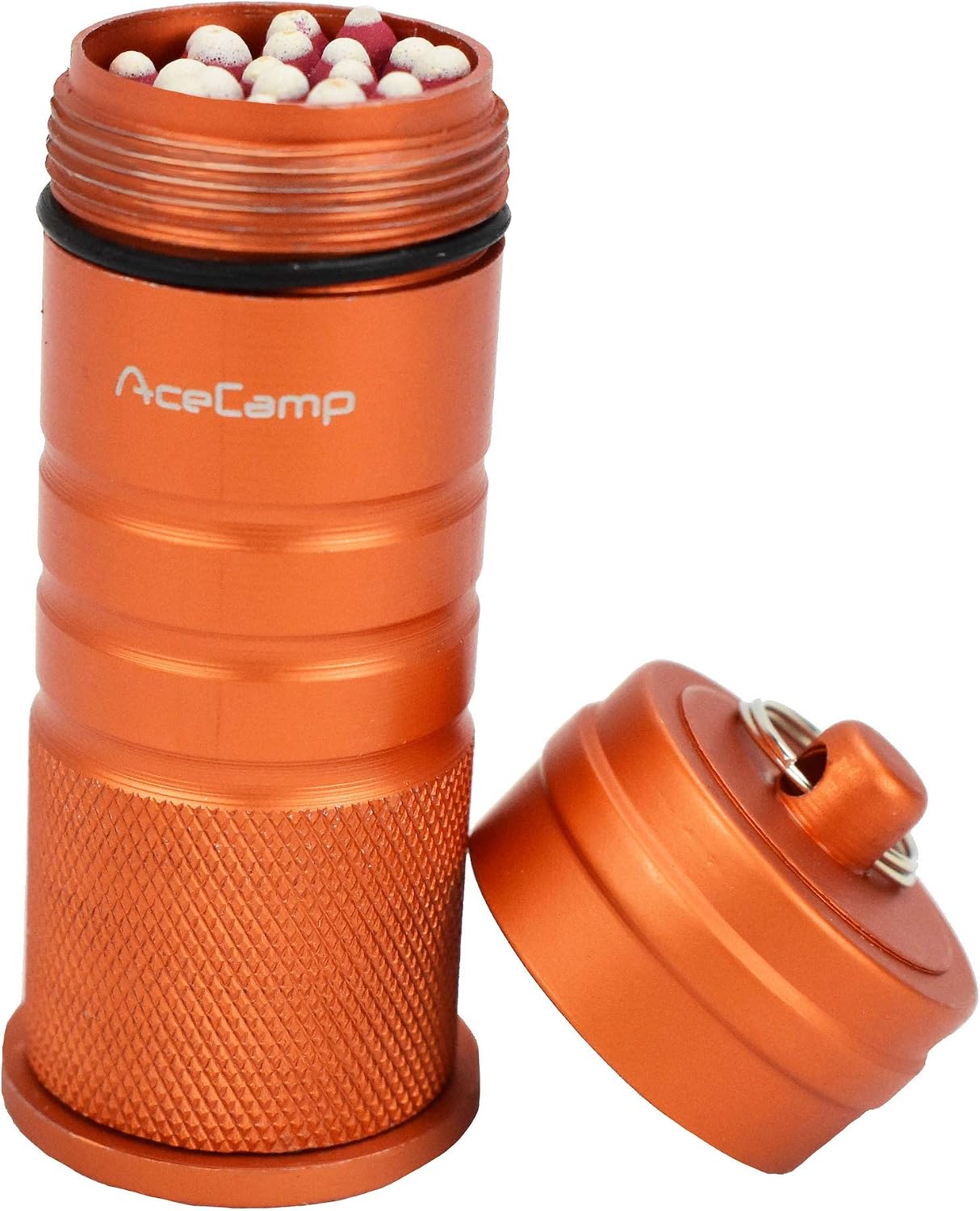 AceCamp Waterproof Matchbox Canister, Airtight Match Container, Watertight Box Keeps Matches Dry for Camping, Survival, Outdoors, Backpacking, Hiking, Campfire, Emergency