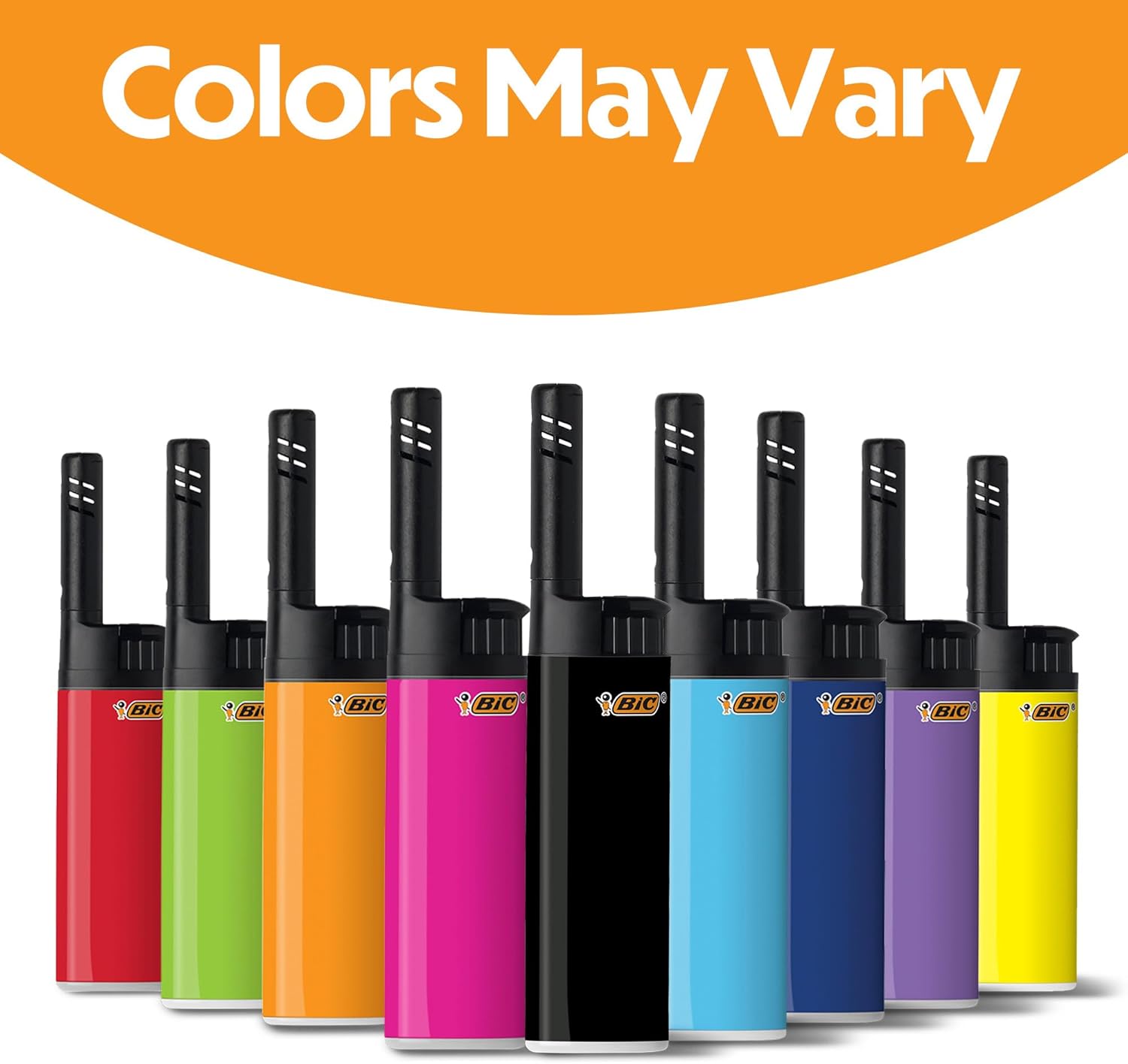 BIC Lighter Combination Multi-Purpose Lighters with Long Metal Wand, Classic Collection, and 4 EZ Reach Candle Lighters, The Ultimate Lighter with Wand, Assorted Colors, Pack of 2