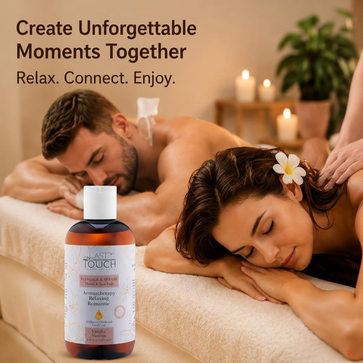 Vanilla Massage Oil for Couples – Sensual Aromatherapy Body Massage Oil with Natural Botanical Oils – Romantic Spa Massage Oil for Relaxation, Date Night &amp; Massage Therapy –Aphrodisiac Oil -8.45 Fl Oz