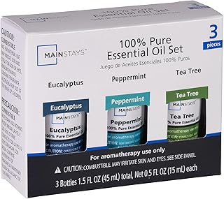 100% Pure Essential Oil Variety 3 Pack [15ml] (Eucalyptus, Peppermint, Tea Tree)