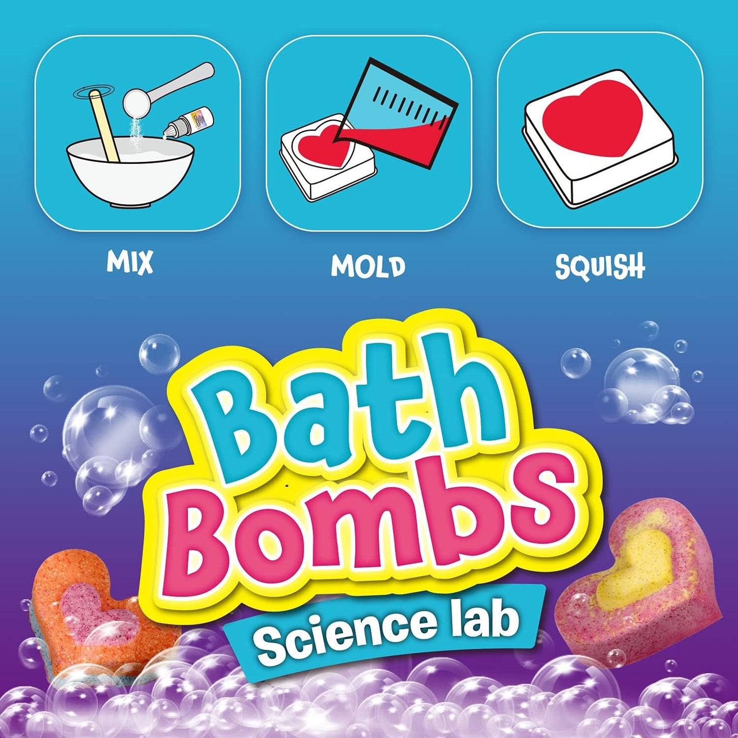 Bath Bombs Science Lab - Create 10 Baths Bombs, Bath Toys for Kids - Great Gifts for Girls Age 8-12, Crafts Kit for Girls, Spa Kit for Girl
