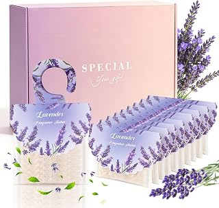 18 Pack Lavender Scented Sachets for Drawer and Closet - Long Lasting Air Fresheners for Home & Closet, Hanging Odor Eliminator Bags for Car, Wardrobe, Storage, Portable Deodorizer Fragrance Sachets