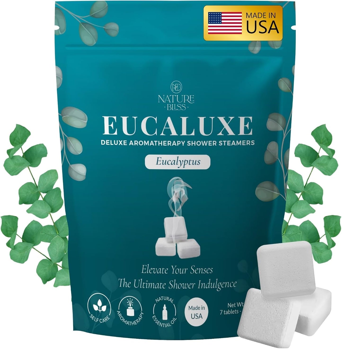 Eucalyptus Shower Steamers - 7 Pack Shower Tablets Aromatherapy for Sinus and Tension Support - Gifts for Women & Men - Eucalyptus for Shower, Shower Accessories & at Home Spa Essentials