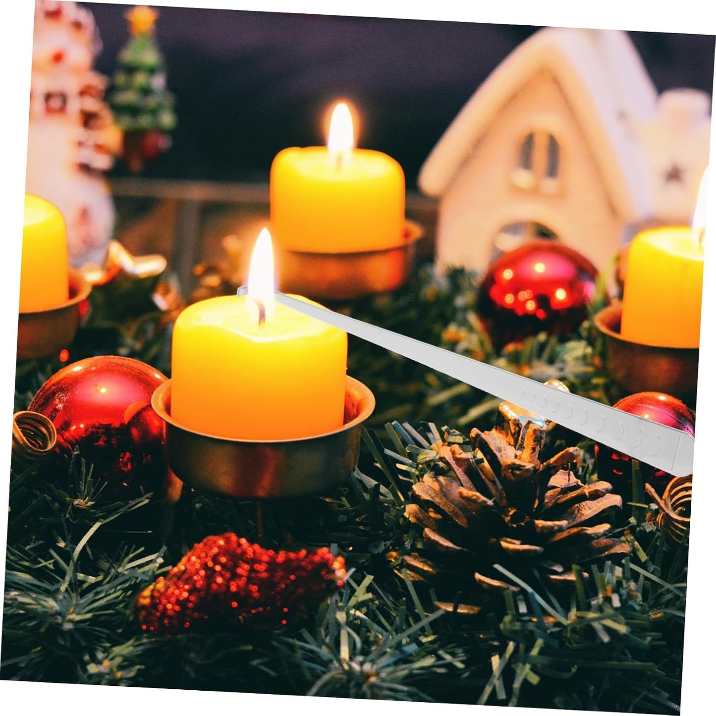 NUOBESTY 2Pcs Stainless Steel Candle Wick Dipper Set Portable Candle Extinguishers Hook for Safely Snuffing Out Wicks and Home Use
