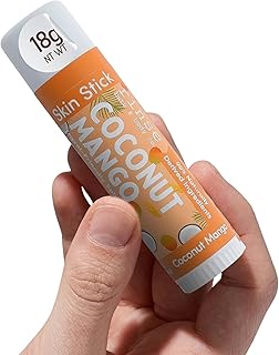 Rinse Bath & Body Coconut Mango Solid Lotion Stick - Natural Lotion Bar with Shea & Cocoa Butter, Deep Moisturizing Travel Skin Stick, Beeswax, Apricot & Avocado Oil, Handmade, 0.5 oz